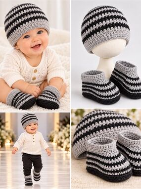 NWT Hand made baby set made in Europe - Artisan Baby set 6-9mo